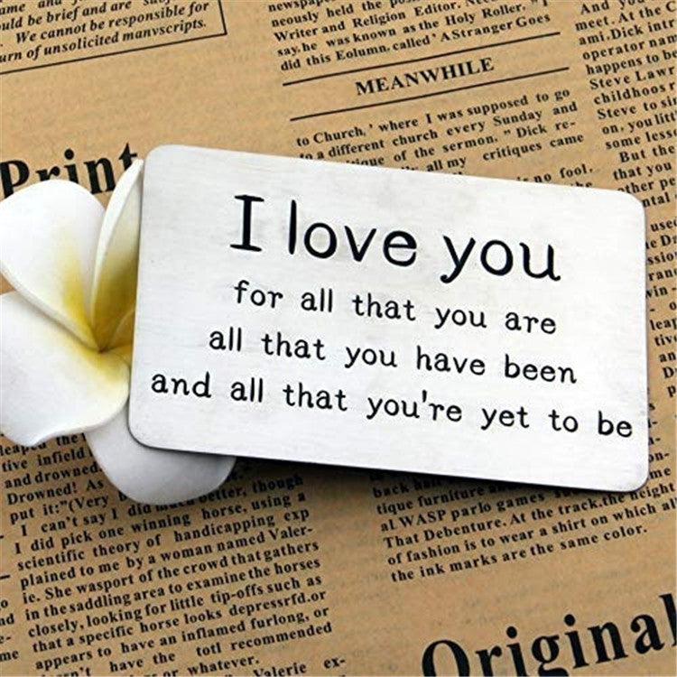 MOQ1 Custom Wallet Card Couple Souvenir Card MOQ1 Custom Wallet Card Couple Souvenir Card